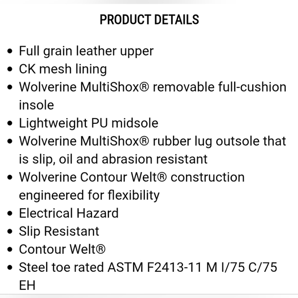 Wolverine "Raider" 6" Work Boot Carbon Toe Brown Leather W02419 | Men's Size 13 - Picture 14 of 15